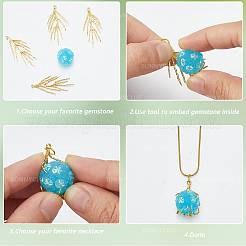 10Pcs Brass Pendants&nbsp;KK-SC0006-71G