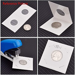 Cardboard Staple Type Coin Mylar Flip Holder Cover Case&nbsp;AJEW-WH0052-06C