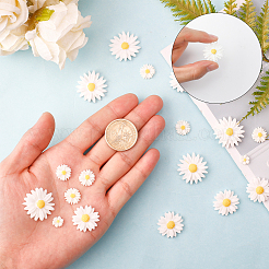 Flatback Hair & Costume Accessories Ornaments Resin Flower Daisy Cabochons&nbsp;CRES-SC0001-41A