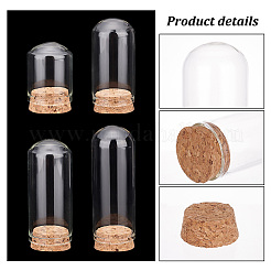8 Sets 4 Style Glass Dome Cloche Cover&nbsp;AJEW-PH0004-30
