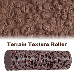 Plastic Skull Clay Texture Roller&nbsp;DIY-WH0698-071