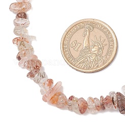 Natural Black Gold Rutilated Quartz Beaded Necklaces&nbsp;NJEW-JN05295