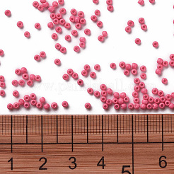 11/0 FGBグレードAベーキングペイントガラスシードビーズ  ラウンド  ピンク  2.3x1.5mm  穴：1mm  約5300個/50g&nbsp;X-SEED-N001-A-1045