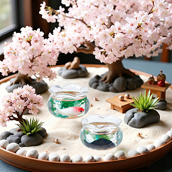 5Pcs 5 Colors PS Simulated Fish Tank Display Decorations&nbsp;DJEW-SC0001-22