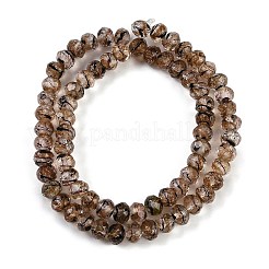 Handmade Gold Sand Lampwork Beads Strands&nbsp;LAMP-T007-13F