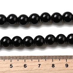 天然石オブシディアンビーズ連売り  ラウンド  ラウンド  8mm  穴：1.5mm  約48個/連  15.16mインチ(38.5cm)&nbsp;LS-G-L632-A01-8mm