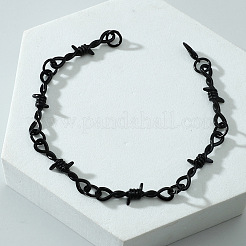 Alloy Barbed Wire Link Chain Necklaces&nbsp;FS-WG27EAE-02