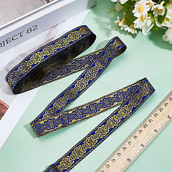 Ethnic Style Embroidery Polyester Ribbons&nbsp;OCOR-WH0109-042A-02