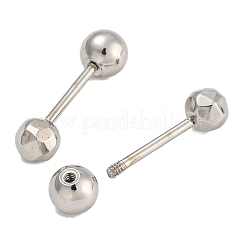 304ステンレススチール軟骨ピアス  ステンレス鋼色  ラウンド  3mm&nbsp;EJEW-B066-01I-P