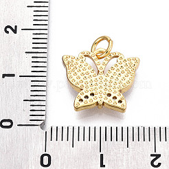 Brass Micro Pave Clear Cubic Zirconia Charms&nbsp;KK-N268-78G
