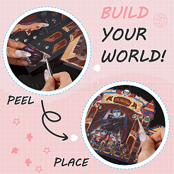 PET Plastic Picture Stickers&nbsp;DIY-TA0015-80F