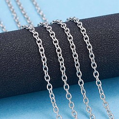 Non-Tarnish 3.28 Feet 304 Stainless Steel Cable Chains&nbsp;X-CHS-F006-02C-P