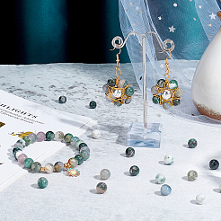 Natural Tree Agate Beads Strands&nbsp;G-AR0003-82