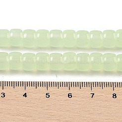 ベーキングメッキガラスビーズ連売り  イミテーション翡翠  バレル  ダークシーグリーン  8x6mm  穴：1.4mm  約59個/連  14.17''（36センチメートル）&nbsp;X1-GLAA-H036-01D