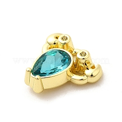 Alloy Rhinestone Pendants&nbsp;PALLOY-D330-02G-02B