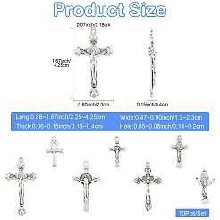 70Pcs 7 Styles Tibetan Style Alloy Pendants&nbsp;FIND-FS0005-15