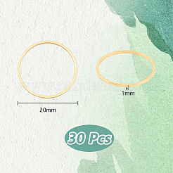 201ステンレススチール製リンキングリング30個  ゴールドカラー  20x1mm&nbsp;FIND-UN0003-65