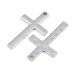 合金ペンダント  クロスチャーム  プラチナ  49.5x28.5x3mm  穴：2.5mm&nbsp;AL-CBA2376-10P