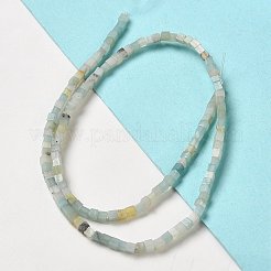 天然フラワーアマゾナイトビーズ連売り  キューブ  2~2.5x2.5~3.5x2.5~3mm  穴：0.4mm  約157~165個/連  14.96~15.75''（38~40センチメートル）&nbsp;G-B064-A35