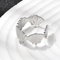 Ocean 5Pcs 304 Stainless Steel Open Cuff Rings for Women&nbsp;RJEW-K313-06P