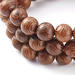 Round Natural Wood Beads Stretch Bracelets Sets&nbsp;BJEW-JB06000
