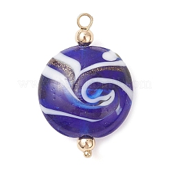 Handmade Gold Sand Lampwork Pendants&nbsp;PALLOY-JF04217-02