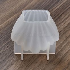 貝殻型 DIY シリコン型  ローソク足作り用  UVレジン用  エポキシ樹脂金型製作  ホワイト  70x73x47mm  内径：36x30mm&nbsp;LS-DIY-A059-06