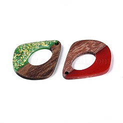 Opaque Resin and Walnut Wood Pendants&nbsp;RESI-T060-13M