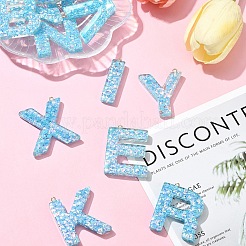 26Pcs 26 Styles Transparent Epoxy Resin Pendants&nbsp;CRES-YW0002-28J