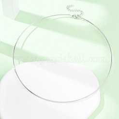 1.5MM 201 Stainless Steel Wire Choker Necklace&nbsp;NJEW-Z098-02P