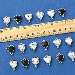 18Pcs 3 Colors Alloy Glass Links/Connectors&nbsp;GLAA-FS0001-95