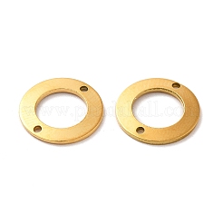 イオンプレーティング（IP）304ステンレススチールコネクタチャーム  リング  ゴールドカラー  13x1mm  穴：1mm&nbsp;STAS-M005-01G