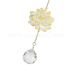 Brass Hollow Lotus Hanging Ornaments&nbsp;LS-HJEW-E012-03G-03