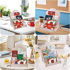 4-Tier Wood Display Riser Stands for Greeting Cards&nbsp;ODIS-GL0001-10