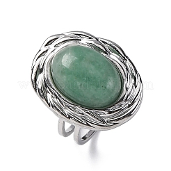 Oval Natural & Synthetic Gemstone Finger Rings&nbsp;RJEW-M063-01P