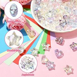 70Pcs 14 Styles Transparent Acrylic Beads&nbsp;MACR-CJ0002-08