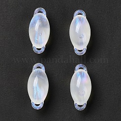 透明アクリル コネクタ チャーム  キラキラエッグリンク  フローラルホワイト  26.5x12x12mm  穴：1x3mm  約254個/500g&nbsp;OACR-G016-02