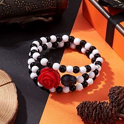 Round Acrylic Beaded Wrap Bracelets&nbsp;BJEW-JB10835