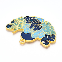 Rack Plating Alloy Enamel Big Pendants&nbsp;ENAM-N056-395F-G