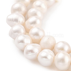 天然養殖淡水パールビーズ連売り  ポテト  パパイヤホイップ  6~7mm  穴：0.6mm  約29個/連  6.69インチ（17cm）&nbsp;PEAR-C003-12F