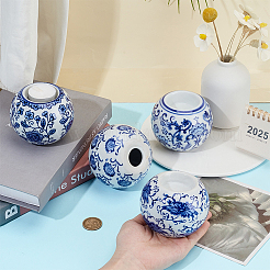 4Pcs 4 Styles Handmade Porcelain Candle Holders&nbsp;DJEW-OC0013-87