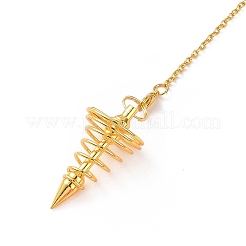 Brass Cable Chain Coil Dowsing Pendulums&nbsp;HJEW-D004-01G