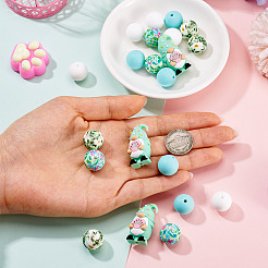 21Pcs 5 Styles Food Grade Eco-Friendly Silicone Beads&nbsp;FIND-TA0010-86B