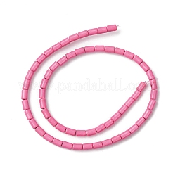 合成ターコイズビーズ  染め  コラム  ショッキングピンク  ショッキングピンク  6~6.5x4mm  穴：1mm  約61個/連  14.57''（37センチメートル）&nbsp;G-B184-A01