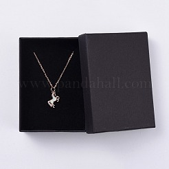 Unicorn Brass Pendant Necklaces&nbsp;NJEW-JN02575-M
