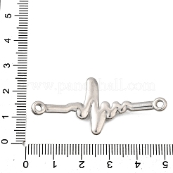 304ステンレススチールコネクタチャーム  ステンレス鋼色  変色しない  失恋  49.5x22.5x2.5mm  穴：2.5mm&nbsp;STAS-Q362-07B-P