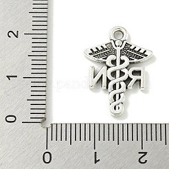 合金のチベット風チャーム  鉛フリー＆カドミウムフリー  ヘビと翼  アンティークシルバー  20.5x15x2mm  穴：1.5mm&nbsp;TIBE-I026-5976AS