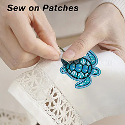 16Pcs 2 Style Polyester Computerized Embroidery Iron on/Sew on Patches&nbsp;PATC-DC0001-01
