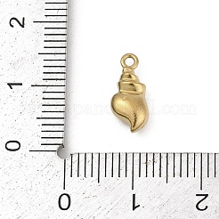 304ステンレススチールチャーム  18KGP本金メッキ  巻き貝  12.5x5.5x4mm  穴：1.2mm&nbsp;STAS-D366-08C-G