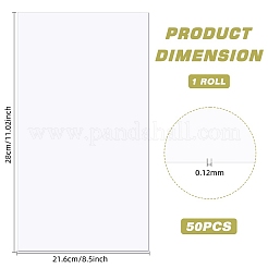 ペットのプラスチックシート  長方形  透明  280x216x0.12mm&nbsp;DIY-WH0304-942